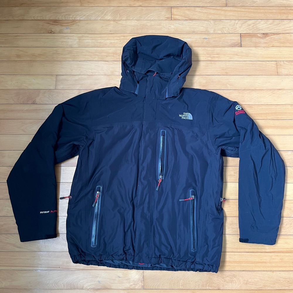 The North Face Summit Series HyVent Alpha Jacket Mens Black Technical Shell 27in